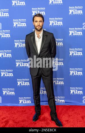 Santa Barbara, États-Unis. 08th févr. 2023. Josh Bowman arrive au Festival international du film de Santa Barbara de 38th la première nuit mondiale de la victime de Miranda au Arlington Theatre à Santa Barbara, Californie, 8 février 2023. (Photo de Rod Rolle/Sipa USA) Credit: SIPA USA/Alay Live News Banque D'Images