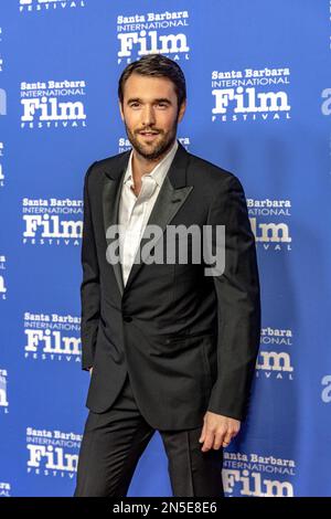 Santa Barbara, États-Unis. 08th févr. 2023. Josh Bowman arrive au Festival international du film de Santa Barbara de 38th la première nuit mondiale de la victime de Miranda au Arlington Theatre à Santa Barbara, Californie, 8 février 2023. (Photo de Rod Rolle/Sipa USA) Credit: SIPA USA/Alay Live News Banque D'Images