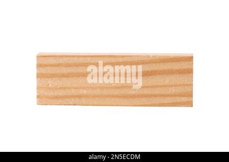 planche en bois marron isolée sur fond blanc Banque D'Images