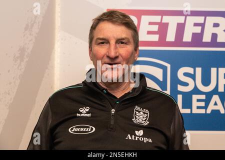 Tony Smith entraîneur en chef du Hull FC lors du lancement médiatique de la Super League au Science and Industry Museum, Manchester, Royaume-Uni, 9th février 2023 (photo de Mark Cosgrove/News Images) Banque D'Images