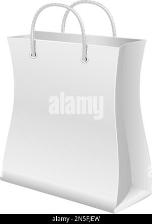 Maquette de sac à provisions. Livre blanc réaliste Illustration de Vecteur