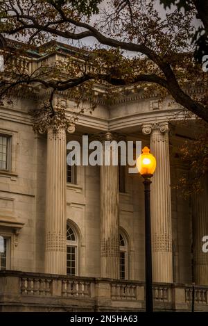 Constitution Hall, salle de concert renommée dans un bâtiment néoclassique historique, Washington, D.C., États-Unis Banque D'Images