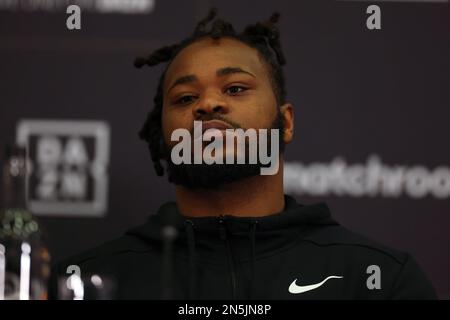 Londres, Royaume-Uni. 9th février 2023, Hilton London Syon Park, Londres, Angleterre; 2023 Anthony Joshua versus Jermaine Franklin Press Conference; Jermaine Franklin pendant la conférence de presse crédit: Action plus Sports Images/Alay Live News Banque D'Images