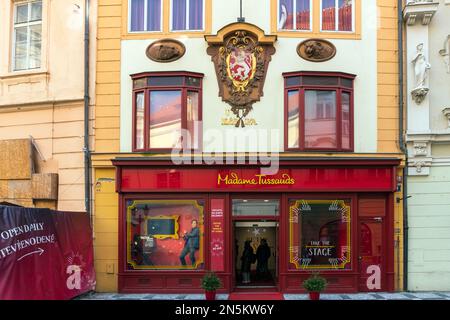 Entrée aux célèbres cires de Madame Tussauds, Prague, République tchèque Banque D'Images