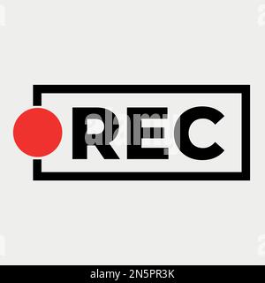 Illustration du vecteur du bouton d'enregistrement Illustration de Vecteur