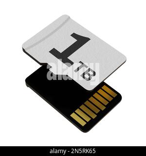Carte mémoire d'une capacité de 1 To, disque de stockage Flash MicroSD Banque D'Images