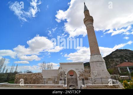 Située à Korkuteli, Turquie, la mosquée Alaaddin a été construite au 14th siècle. Banque D'Images