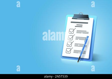 Presse-papiers, page de service de gestion, papier d'affaires. Illustration vectorielle Illustration de Vecteur