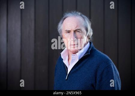 Sir Jackie Stewart, photographié chez lui dans le Buckinghamshire. 19 décembre 2013 Banque D'Images