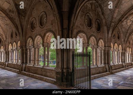 Cathédrale Basilique Metropolitan et primat de Santa Tecla la plus grande de Catalogne dans le style gothique précoce dans la ville de Tarragone, Catalogne, Espagne, Banque D'Images