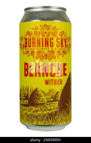 Burning Sky Artisan Brewers & blenders - Blanche Witbier - Alc4,5 % env. Banque D'Images