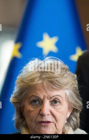 Gdansk, Pologne. 9 février 2023. ELISA Ferreira, Commissaire européen pour la cohésion et les réformes en Pologne © Wojciech Strozyk / Alamy Live News Banque D'Images