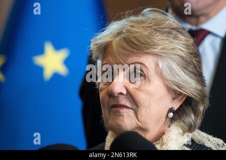 Gdansk, Pologne. 9 février 2023. ELISA Ferreira, Commissaire européen pour la cohésion et les réformes en Pologne © Wojciech Strozyk / Alamy Live News Banque D'Images