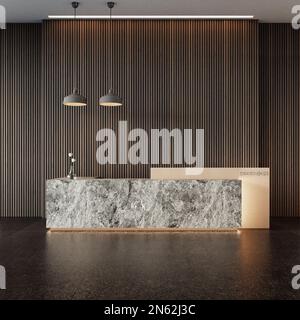 Réception moderne de luxe - 3D personnes Banque D'Images