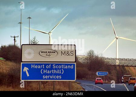 Autoroute M8 à Harthill services Banque D'Images