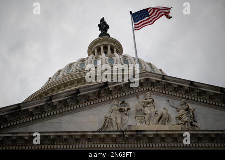 Washington, États-Unis. 09th févr. 2023. Une vue générale des États-Unis Capitole, à Washington, DC, jeudi, 9 février, 2023. (Graeme Sloan/Sipa USA) Credit: SIPA USA/Alay Live News Banque D'Images