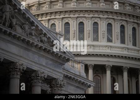 Washington, États-Unis. 09th févr. 2023. Une vue générale des États-Unis Capitole, à Washington, DC, jeudi, 9 février, 2023. (Graeme Sloan/Sipa USA) Credit: SIPA USA/Alay Live News Banque D'Images