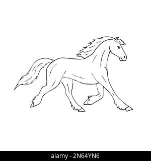 Dessin d'un chien à la main Vector cheval de frise Illustration de Vecteur