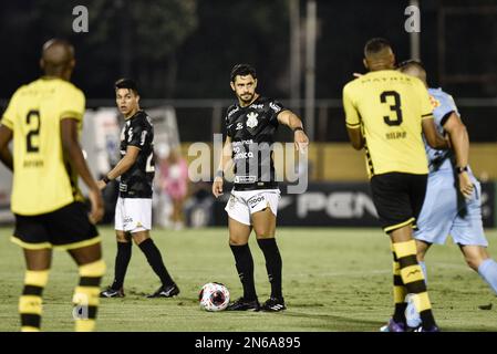 Sao Paulo, Sao Paulo, Brésil. 9th févr. 2023. (SPO) l'équipe de Sao Bernardo do Campo bat Corinthiens pour le championnat Paulista. 9 février 2023. Brésil, Sao Paulo, Sao Bernardo do Campo: Match entre Sao Bernardo FC et Corinthiens, valable pour la manche 7th du Championnat de football Paulista, Paulistao 2023, tenu à Estadio Municipal 1Ã‚Âº de Maio, à Sao Bernardo do Campo. Campo - SP, dans la nuit du jeudi, 9 février 2023. L'équipe de Sao Bernardo do Campo a gagné par le score de 2x0. Crédit: Ronaldo Barreto/Thenews2 (Credit image: © Ronaldo Barreto/TheNEWS2 via ZUMA Press Wire) E Banque D'Images