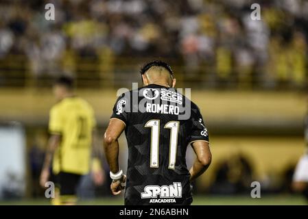 Sao Paulo, Sao Paulo, Brésil. 9th févr. 2023. (SPO) l'équipe de Sao Bernardo do Campo bat Corinthiens pour le championnat Paulista. 9 février 2023. Brésil, Sao Paulo, Sao Bernardo do Campo: Match entre Sao Bernardo FC et Corinthiens, valable pour la manche 7th du Championnat de football Paulista, Paulistao 2023, tenu à Estadio Municipal 1Ã‚Âº de Maio, à Sao Bernardo do Campo. Campo - SP, dans la nuit du jeudi, 9 février 2023. L'équipe de Sao Bernardo do Campo a gagné par le score de 2x0. Crédit: Ronaldo Barreto/Thenews2 (Credit image: © Ronaldo Barreto/TheNEWS2 via ZUMA Press Wire) E Banque D'Images