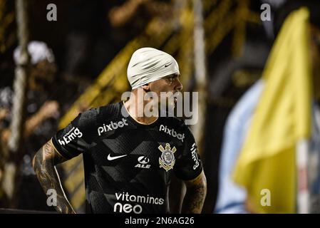 Sao Paulo, Sao Paulo, Brésil. 9th févr. 2023. (SPO) l'équipe de Sao Bernardo do Campo bat Corinthiens pour le championnat Paulista. 9 février 2023. Brésil, Sao Paulo, Sao Bernardo do Campo: Match entre Sao Bernardo FC et Corinthiens, valable pour la manche 7th du Championnat de football Paulista, Paulistao 2023, tenu à Estadio Municipal 1Ã‚Âº de Maio, à Sao Bernardo do Campo. Campo - SP, dans la nuit du jeudi, 9 février 2023. L'équipe de Sao Bernardo do Campo a gagné par le score de 2x0. Crédit: Ronaldo Barreto/Thenews2 (Credit image: © Ronaldo Barreto/TheNEWS2 via ZUMA Press Wire) E Banque D'Images