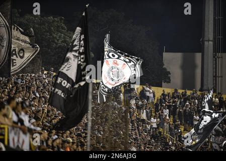 Sao Paulo, Sao Paulo, Brésil. 9th févr. 2023. (SPO) l'équipe de Sao Bernardo do Campo bat Corinthiens pour le championnat Paulista. 9 février 2023. Brésil, Sao Paulo, Sao Bernardo do Campo: Match entre Sao Bernardo FC et Corinthiens, valable pour la manche 7th du Championnat de football Paulista, Paulistao 2023, tenu à Estadio Municipal 1Ã‚Âº de Maio, à Sao Bernardo do Campo. Campo - SP, dans la nuit du jeudi, 9 février 2023. L'équipe de Sao Bernardo do Campo a gagné par le score de 2x0. Crédit: Ronaldo Barreto/Thenews2 (Credit image: © Ronaldo Barreto/TheNEWS2 via ZUMA Press Wire) E Banque D'Images