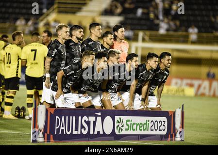 Sao Paulo, Sao Paulo, Brésil. 9th févr. 2023. (SPO) l'équipe de Sao Bernardo do Campo bat Corinthiens pour le championnat Paulista. 9 février 2023. Brésil, Sao Paulo, Sao Bernardo do Campo: Match entre Sao Bernardo FC et Corinthiens, valable pour la manche 7th du Championnat de football Paulista, Paulistao 2023, tenu à Estadio Municipal 1Ã‚Âº de Maio, à Sao Bernardo do Campo. Campo - SP, dans la nuit du jeudi, 9 février 2023. L'équipe de Sao Bernardo do Campo a gagné par le score de 2x0. Crédit: Ronaldo Barreto/Thenews2 (Credit image: © Ronaldo Barreto/TheNEWS2 via ZUMA Press Wire) E Banque D'Images