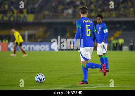 Bogota, Colombie sur 8 février 2023. Patryck brésilien pendant le tournoi de CONMEBOL U-20 Colombie en Amérique du Sud entre la Colombie et le Brésil, à Bogota, Colombie sur 8 février 2023. Photo de: CHEPA Beltran/long Visual Press Banque D'Images