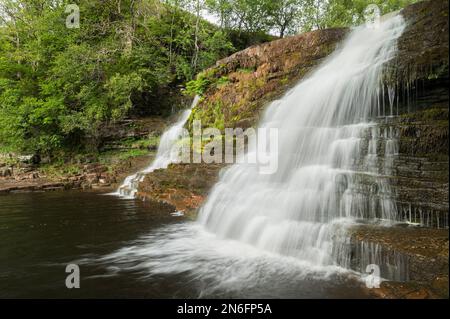 Crammel Linn on the River Irthing, parc national de Northumberland, Angleterre Banque D'Images