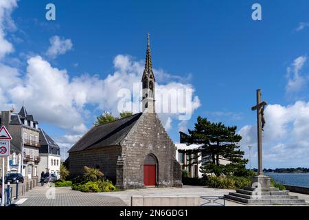 La Chapelle de la Croix sur la plage de Concarneau, Département Finistère, Bretagne, France Banque D'Images