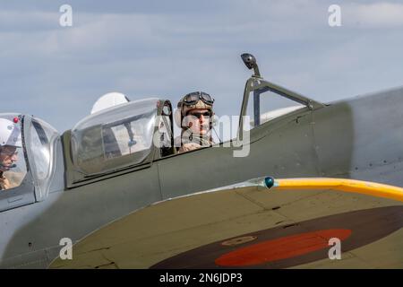 Imperial War Museum Duxford , Spitfire Banque D'Images