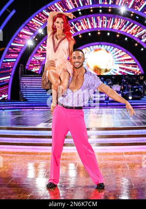 Dianne Buswell et Tyler West ont assisté à la photo de lancement de la tournée « trictitly Come Dancing: The Live Tour » à l'Utilita Arena de Birmingham, au Royaume-Uni Banque D'Images