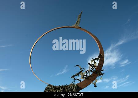 Monument aux mouettes au port de San Benedetto del Tronto, Italie Banque D'Images