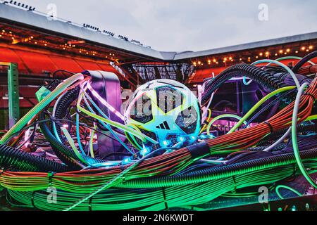 UWCL Pro ball Eindhoven, Adidas ballon de match de la finale de la finale de la Ligue des champions des femmes de l'UEFA dans le stade de la finale, Eindhoven, pays-Bas Banque D'Images