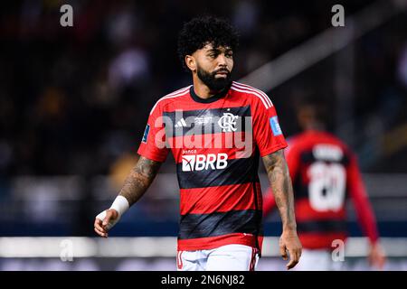 Stade Ibn-Batouta Tanger Med, Maroc - 07 février: Gabriel Barbosa de Flamengo marche sur le terrain pendant la coupe du monde du Club de la FIFA Maroc 2022 demi-finale entre Flamengo et Al Hilal SFC à Stade Ibn-Batouta sur 7 février 2023 à Tanger Med, Maroc. (Photo de Marcio Machado/Eurasia Sport Images) (Eurasia Sport Images / SPP) Banque D'Images