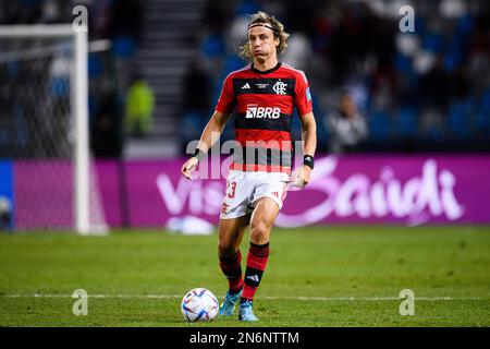 Stade Ibn-Batouta Tanger Med, Maroc - 07 février: David Luiz de Flamengo en action pendant la coupe du monde du Club de la FIFA Maroc 2022 demi-finale entre Flamengo et Al Hilal SFC à Stade Ibn-Batouta sur 7 février 2023 à Tanger Med, Maroc. (Photo de Marcio Machado/Eurasia Sport Images) (Eurasia Sport Images / SPP) Banque D'Images