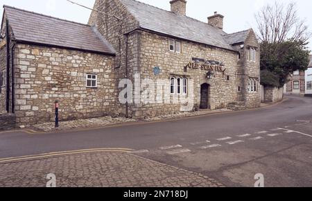 The Old Swan Inn, Llantwart Major dans la vallée de Glamourgan, au sud du pays de Galles Banque D'Images