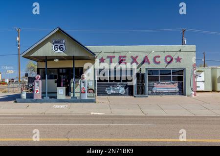 Ancienne station-service Texaco, Tucumcari, route 66, Amérique, États-Unis Banque D'Images