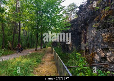 Siersthal (Sierstal, Siirschel), Ouvrage Simserhof est un gros-barrage de la ligne Maginot, bloc 4 en Lorraine (Lothringen), Moselle (Moselle), France Banque D'Images