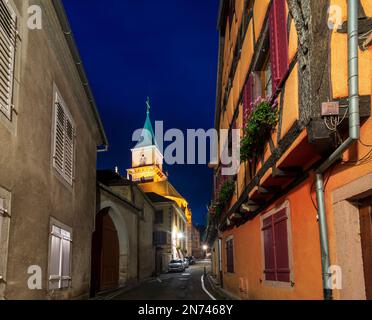 Ribeauville (Rappoltsweiler, Rappschwihr), l'église catholique Saint-Grégoire (Église catholique Saint-Grégoire) en Alsace (Elssass), Haut-Rhin (Oberelsss), France Banque D'Images