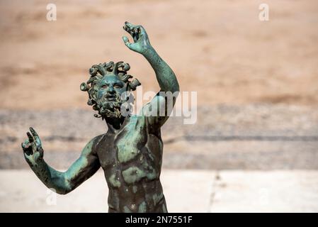 Le célèbre faun dansant dans la maison de Pompeian du faun, dans le sud de l'Italie Banque D'Images