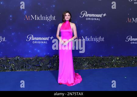 Mónica Bárbaro, pendant le tapis bleu du film "à minuit" au centre culturel Roberto Cantoral sur 09 février 2023 à Mexico, Mexique. Banque D'Images