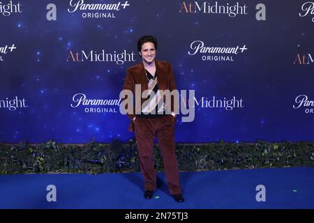 Diego Boneta, pendant le tapis bleu du film "à minuit" au centre culturel Roberto Cantoral sur 09 février 2023 à Mexico, Mexique. Banque D'Images