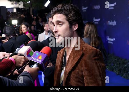 Diego Boneta, pendant le tapis bleu du film "à minuit" au centre culturel Roberto Cantoral sur 09 février 2023 à Mexico, Mexique. Banque D'Images
