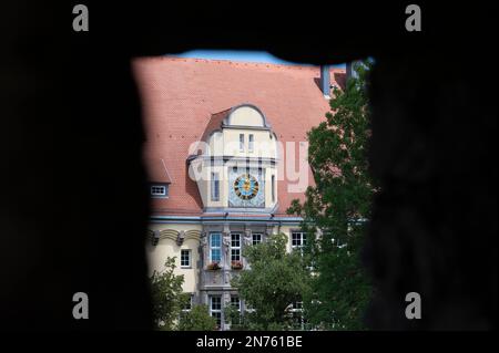 Allemagne, Bavière, moyenne-Franconie, Rothenburg ob der Tauber, mur de ville avec des remparts Banque D'Images