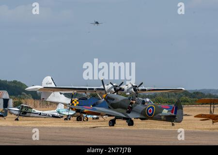 Imperial War Museum Duxford , Spitfire Banque D'Images
