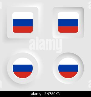 Ensemble de graphiques et d'étiquettes de la Russie. Élément d'impact pour l'utilisation que vous voulez en faire. Illustration de Vecteur
