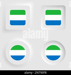 Ensemble de graphiques et d'étiquettes de la Sierra Leone. Élément d'impact pour l'utilisation que vous voulez en faire. Illustration de Vecteur