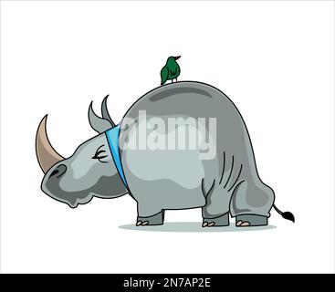 Illustration du vecteur Rhino sur fond blanc Illustration de Vecteur