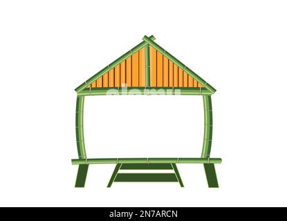 Logo d'illustration de vecteur Bamboo Hut Illustration de Vecteur